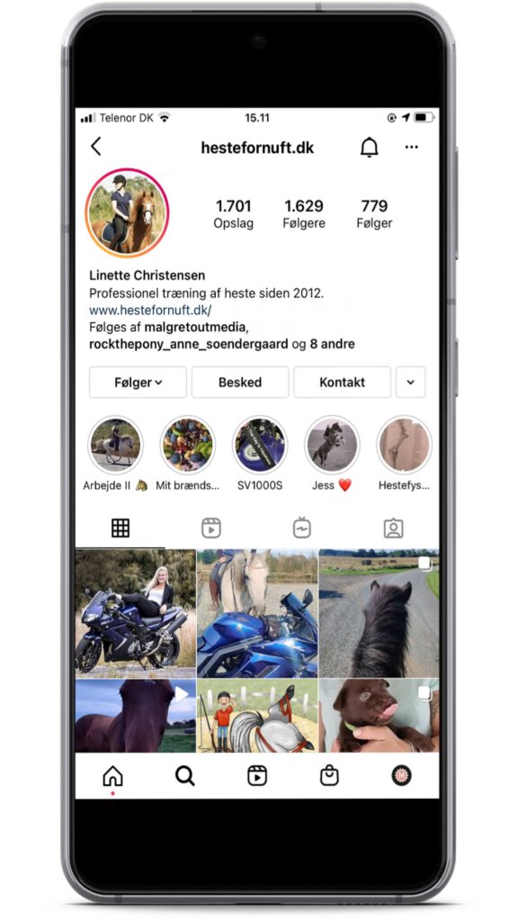 Hestefornuft er en instagrammer med holistisk syn på heste