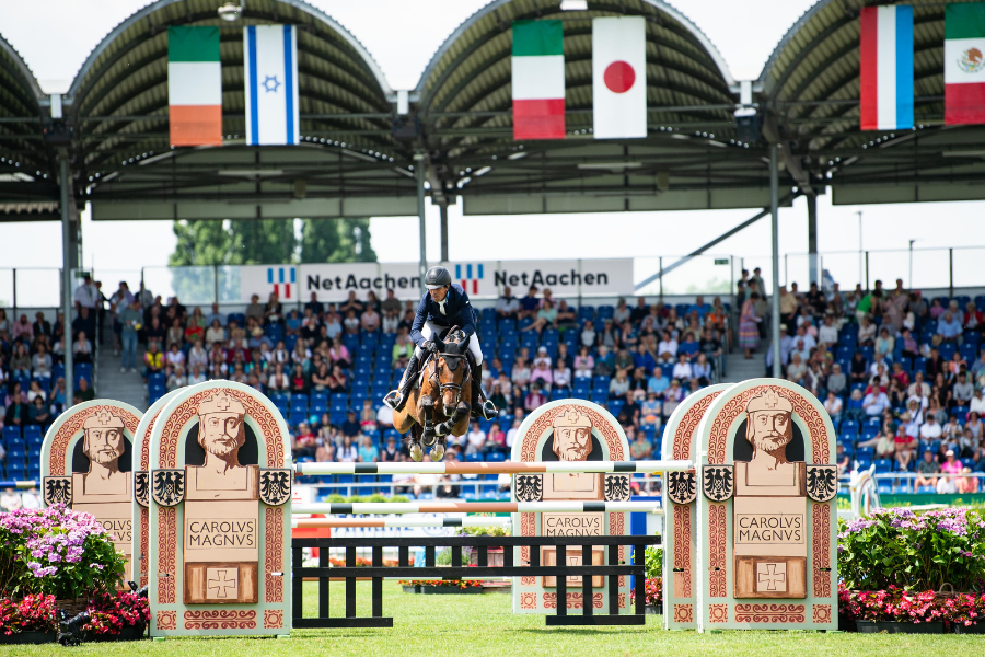 Fra Chio Aachen 2023 Roberto Teran Tafur & Dez Ooktoff på springbanen.