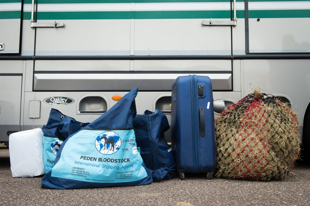 A selection of horse carry on luggage bound for the Rio 2016 Olympic Games - 29 July 2016 Pic  Jon Stroud
